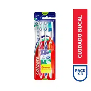 Cepillo Dental COLGATE Medio Triple Acción Pack 3 Und