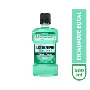 Enjuague Bucal LISTERINE Zero Alcohol Anticaries Menta 500ml